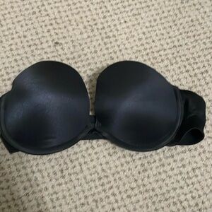Women’s black strapless bra